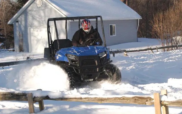 Polaris Ranger EV in winter